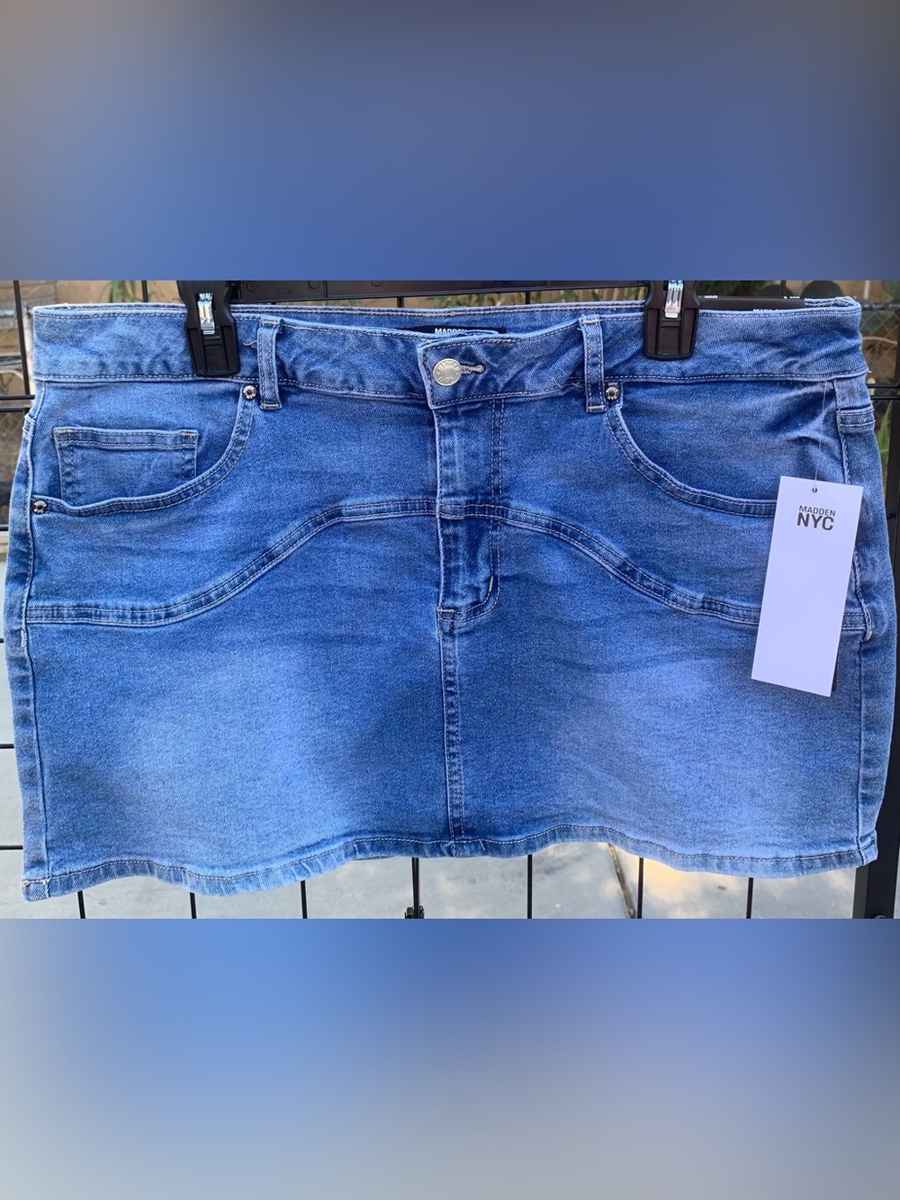 NWT Madden NYC Denim Western Mini Skirt